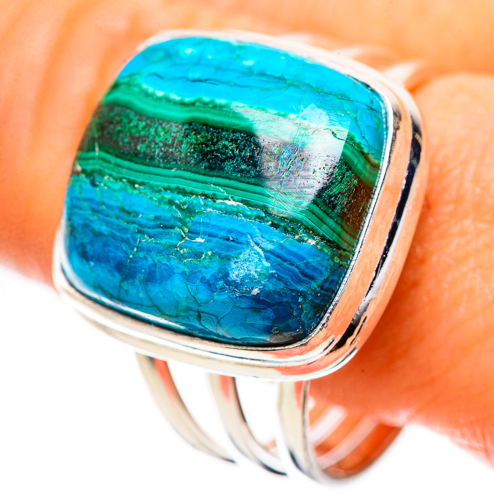 Malachite In Chrysocolla Ring Size 12.5 (925 Sterling Silver) RING135520