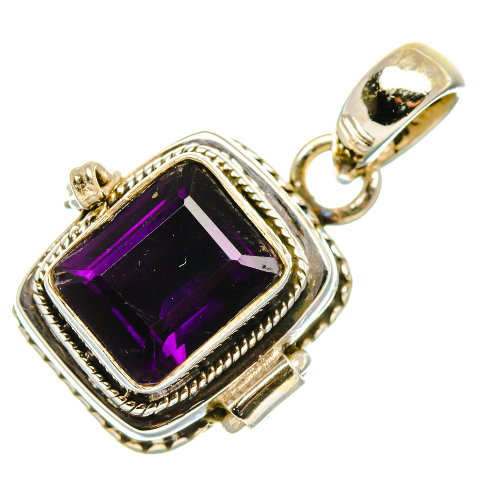 Poison Faceted Amethyst Pendant 1 1/8" (925 Sterling Silver) PD37542