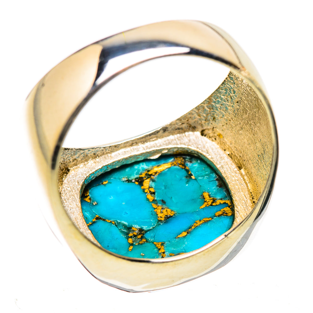 Blue Copper Turquoise 925 Sterling Silver Ring Size 7.5 Ana Co R135301