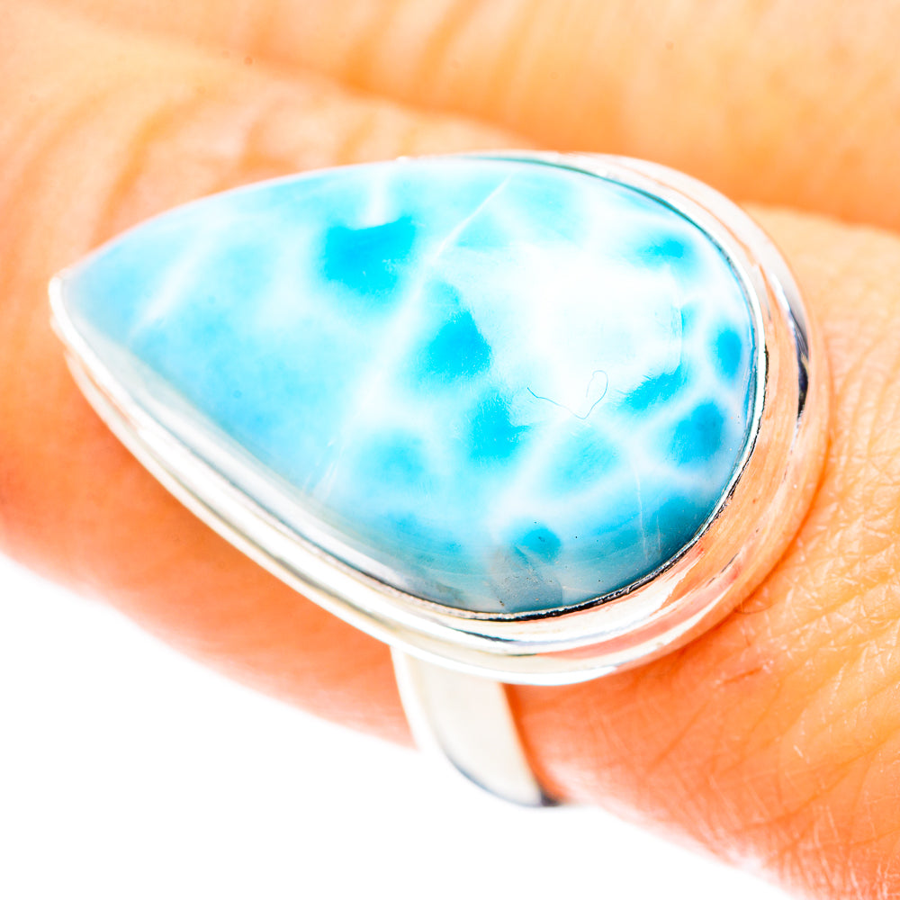 Larimar 925 Sterling Silver Ring Size 8 (925 Sterling Silver) RING137207