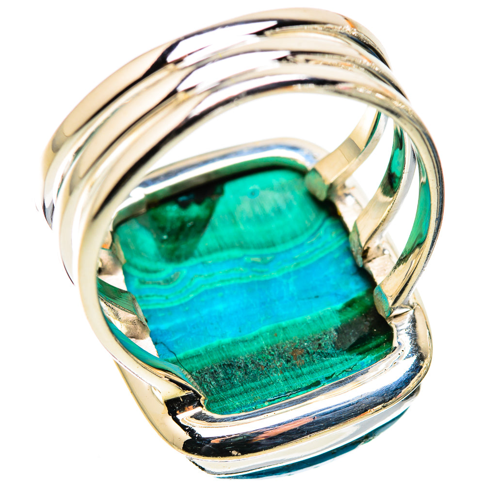 Malachite In Chrysocolla Ring Size 8.25 (925 Sterling Silver) RING135678