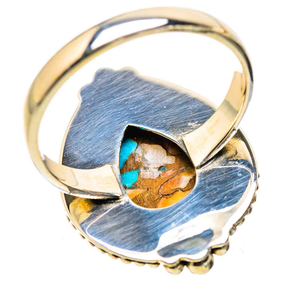 Anasilvercos Spiny Oyster Turquoise Ring Size 10 (925 Sterling Silver)