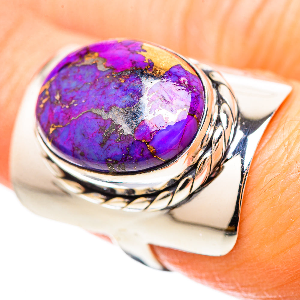 Purple Copper Turquoise 925 Sterling Silver Ring Size 7 Ana Co R136320