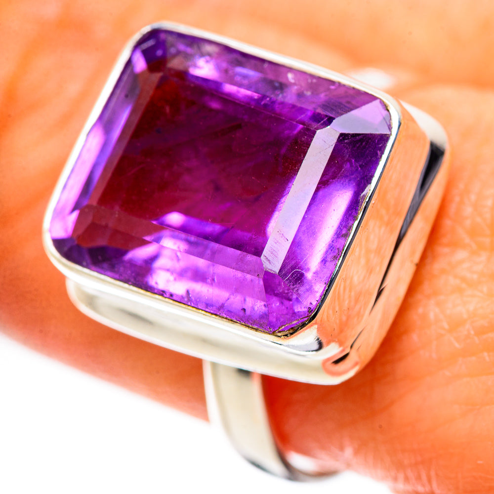 Faceted Amethyst Ring Size 9 (925 Sterling Silver) RING134650
