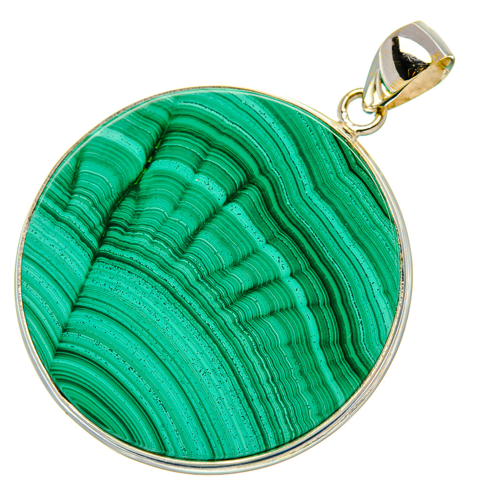 Malachite Pendant 2"  (925 Sterling Silver) PD37240