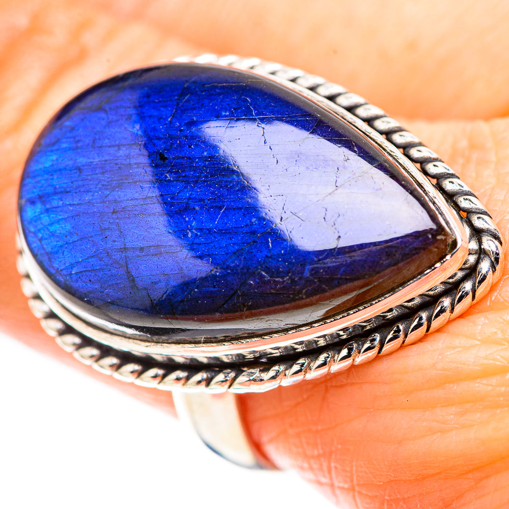 Large Labradorite Ring Size 9.5 (925 Sterling Silver) RING136940