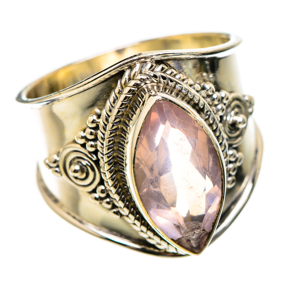 Rose Quartz 925 Sterling Silver Ring Size 7.25 Ana Co R135194