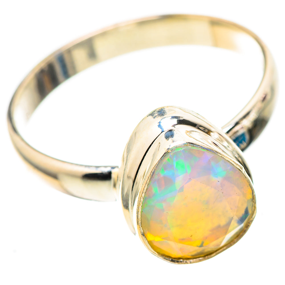 Faceted Ethiopian Opal 925 Sterling Silver Ring Size 10.75 (925 Sterling Silver) RING137233