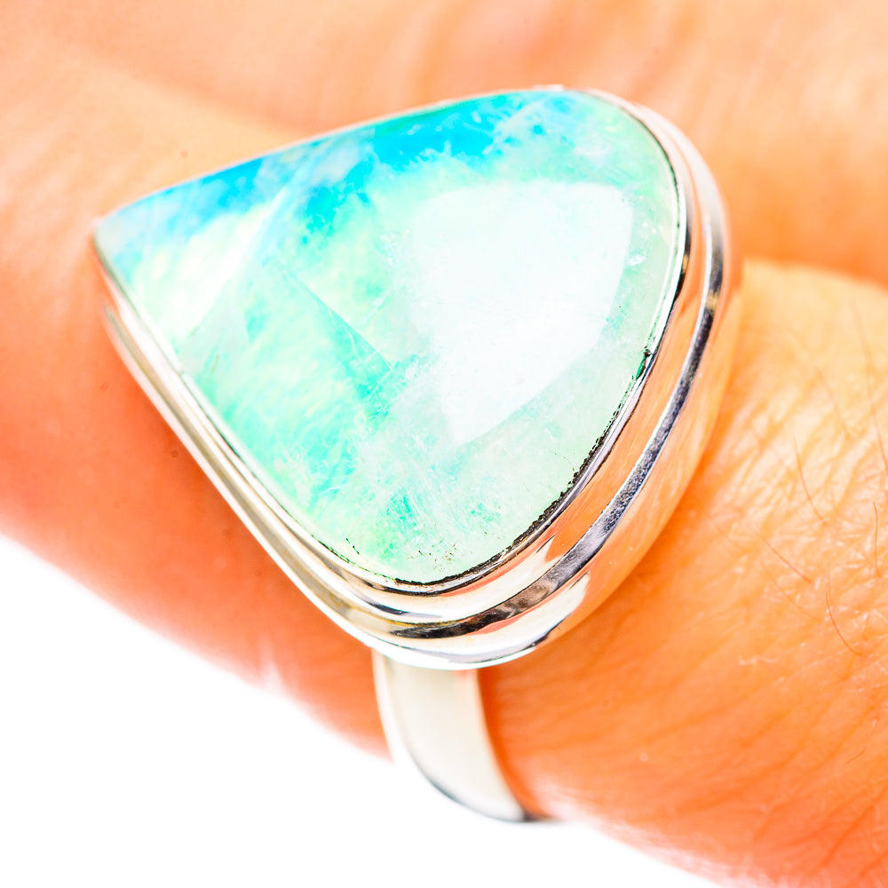 Green Moonstone Ring Size 7.75 (925 Sterling Silver) RING136209