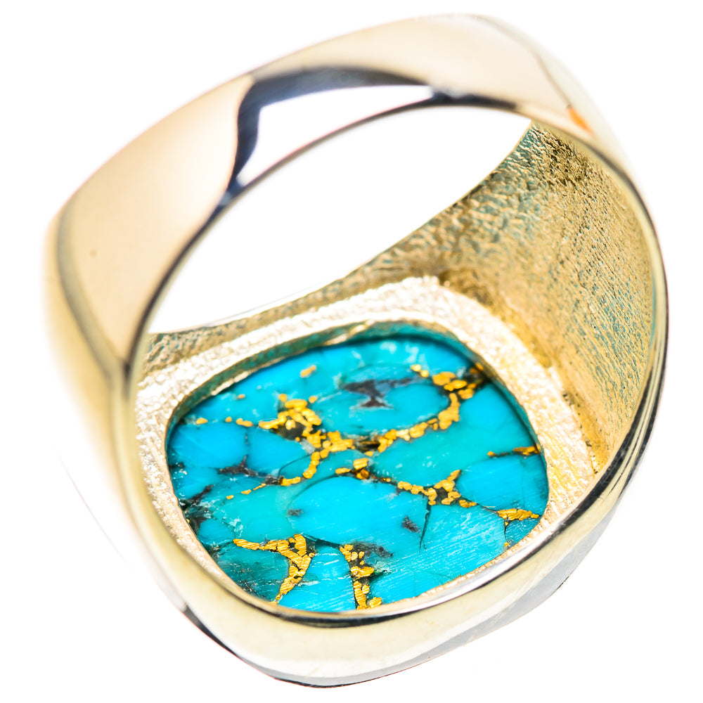 Blue Copper Composite Turquoise Ring Size 8.25 (925 Sterling Silver) RING134671