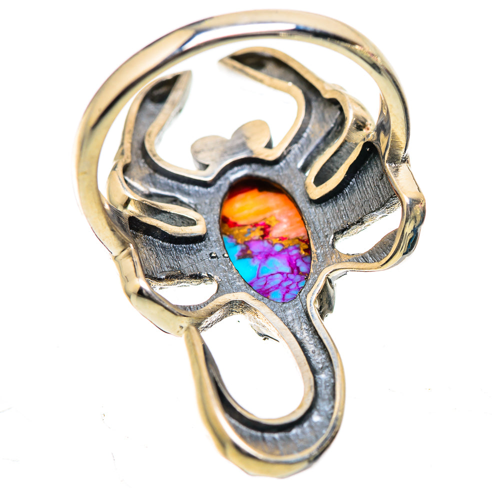 Kingman Pink Dahlia Turquoise Ring Size 6.5 (925 Sterling Silver) RING135831