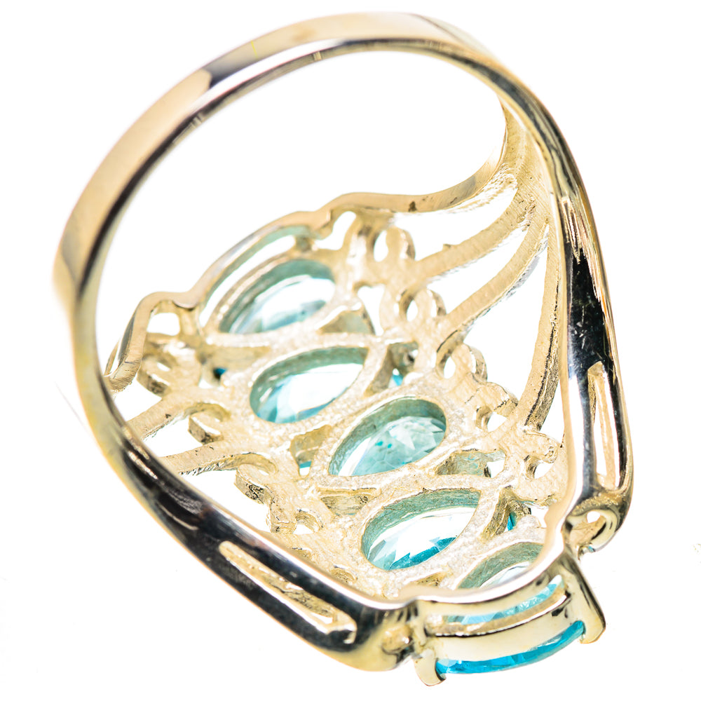 Anasilvercos Blue Topaz Ring Size 9.75 (925 Sterling Silver)