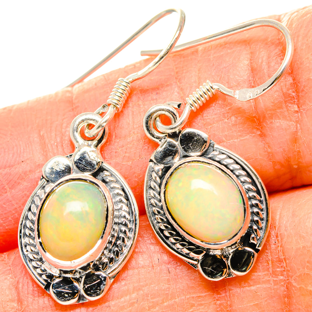 Ethiopian Opal Earrings 1 1/4" (925 Sterling Silver) EARR431510