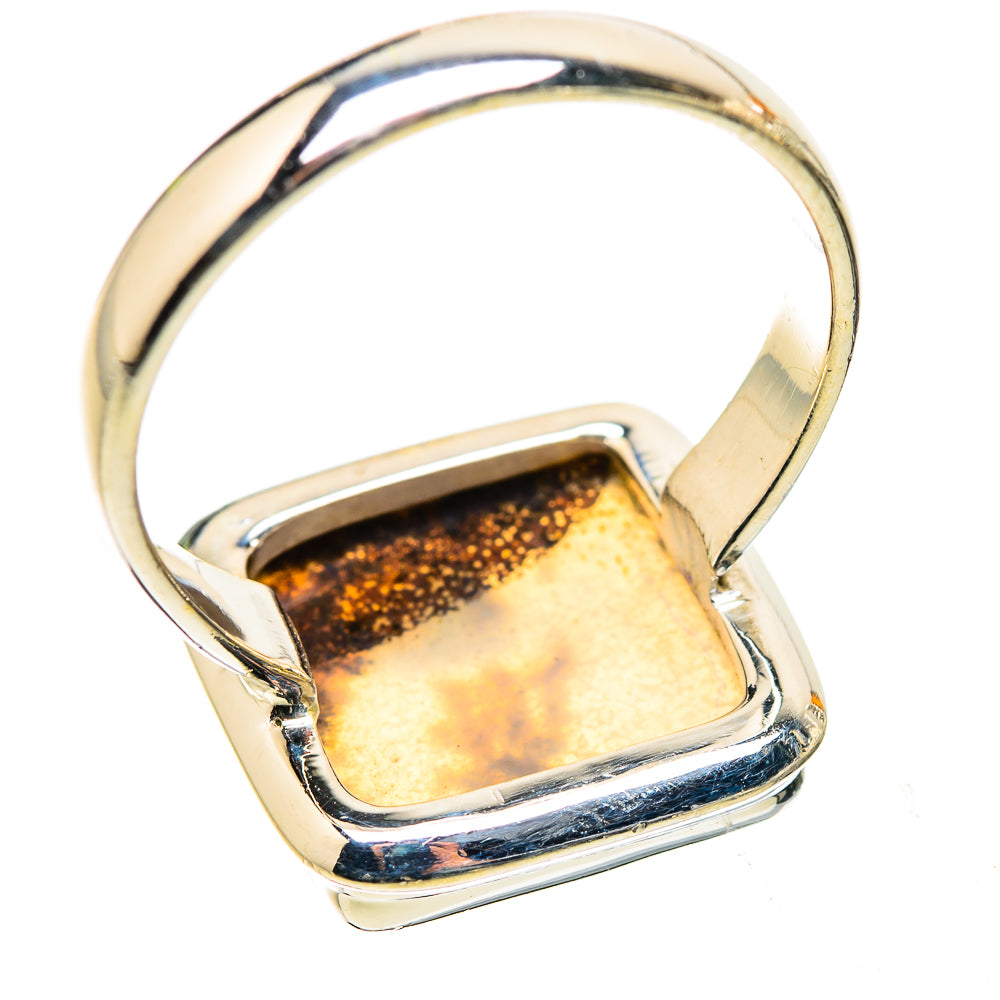 Anasilvercos Scenic Dendritic Agate Ring Size 9.75 (925 Sterling Silver)