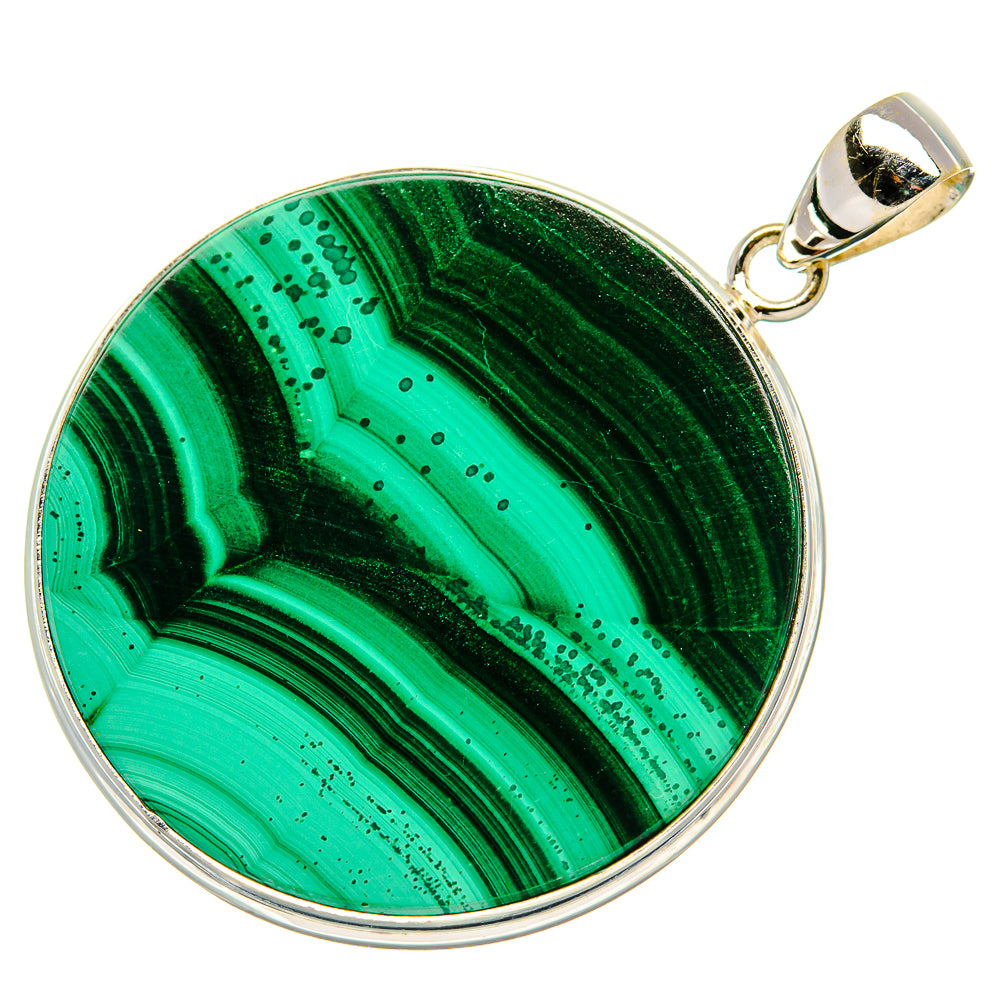 Malachite Pendant 2"  (925 Sterling Silver) PD37184