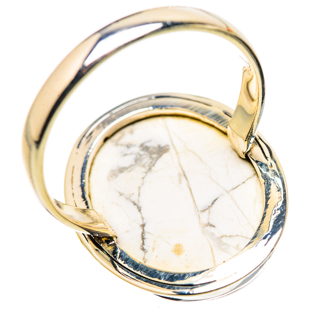 Large Howlite Ring Size 14 (925 Sterling Silver) RING134758