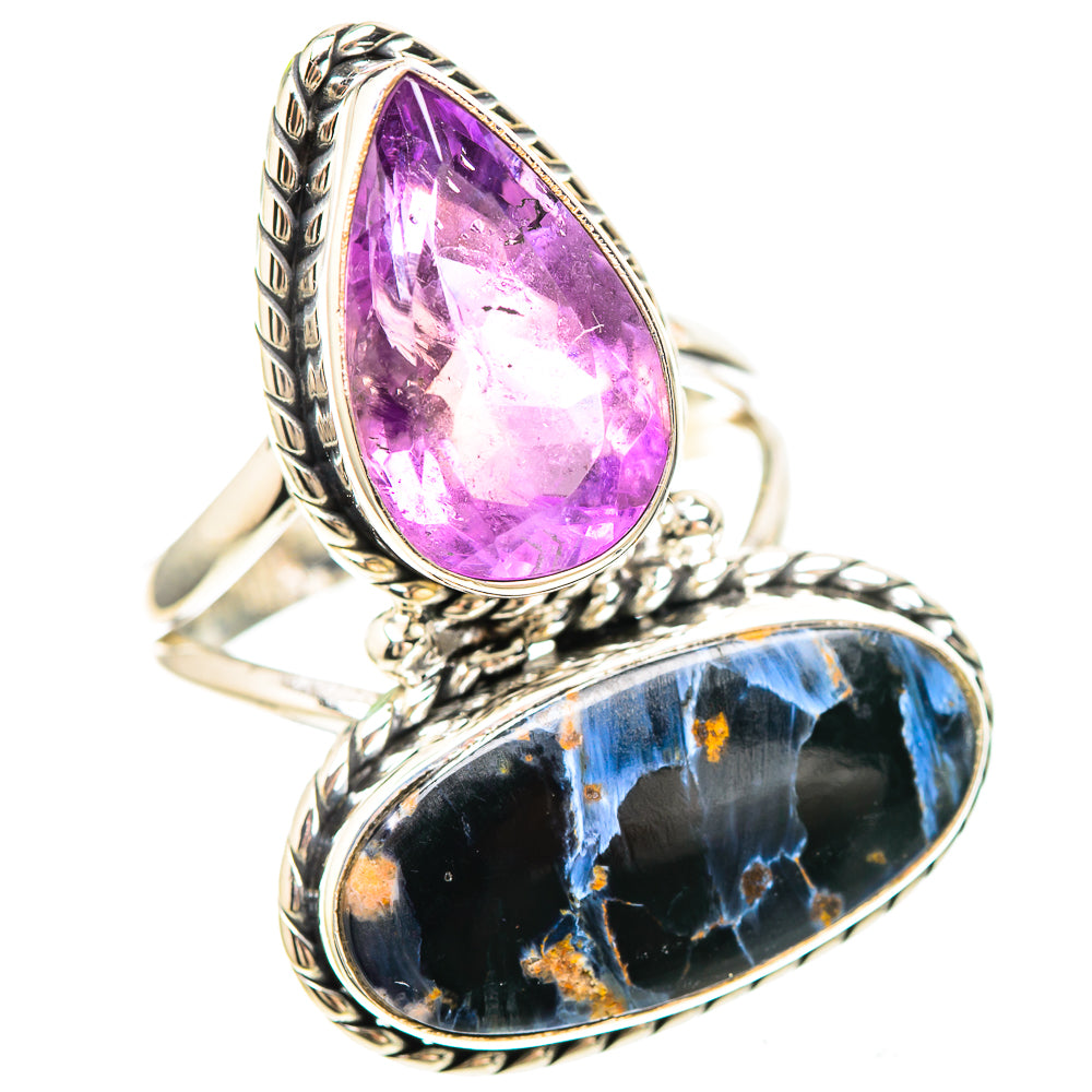 Large Pietersite, Amethyst 925 Sterling Silver Ring Size 8.75 (925 Sterling Silver) RING137358