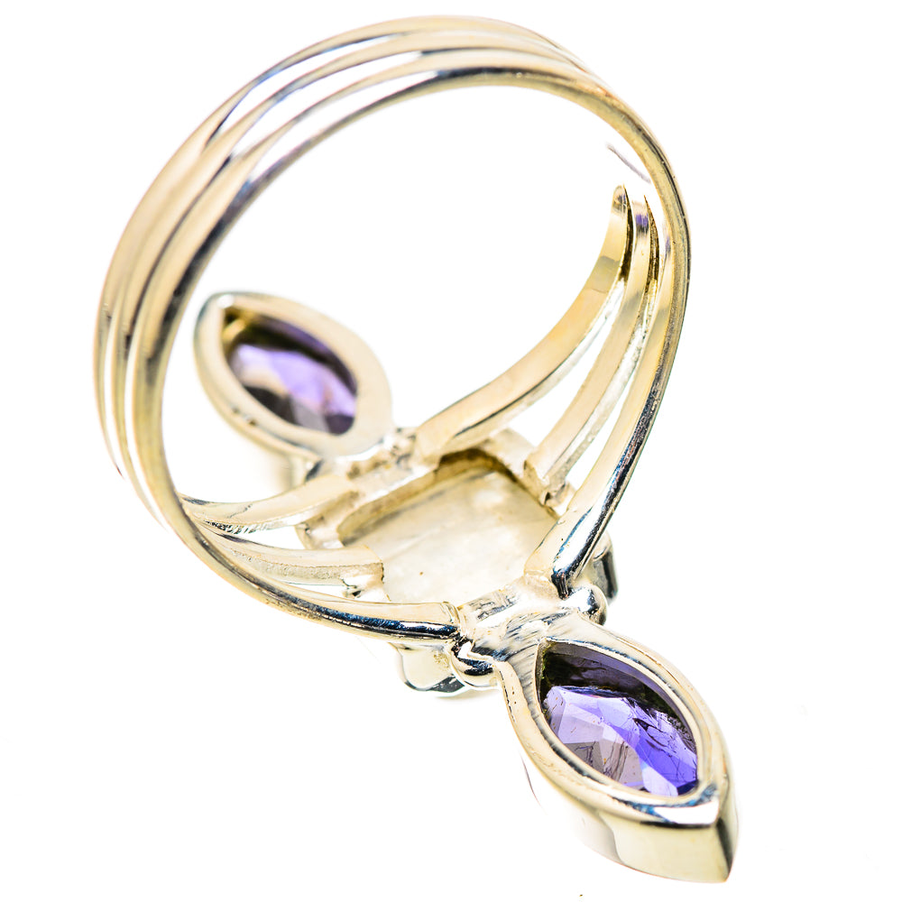 Anasilvercos Rainbow Moonstone, Tanzanite Ring Size 9.75 (925 Sterling Silver)