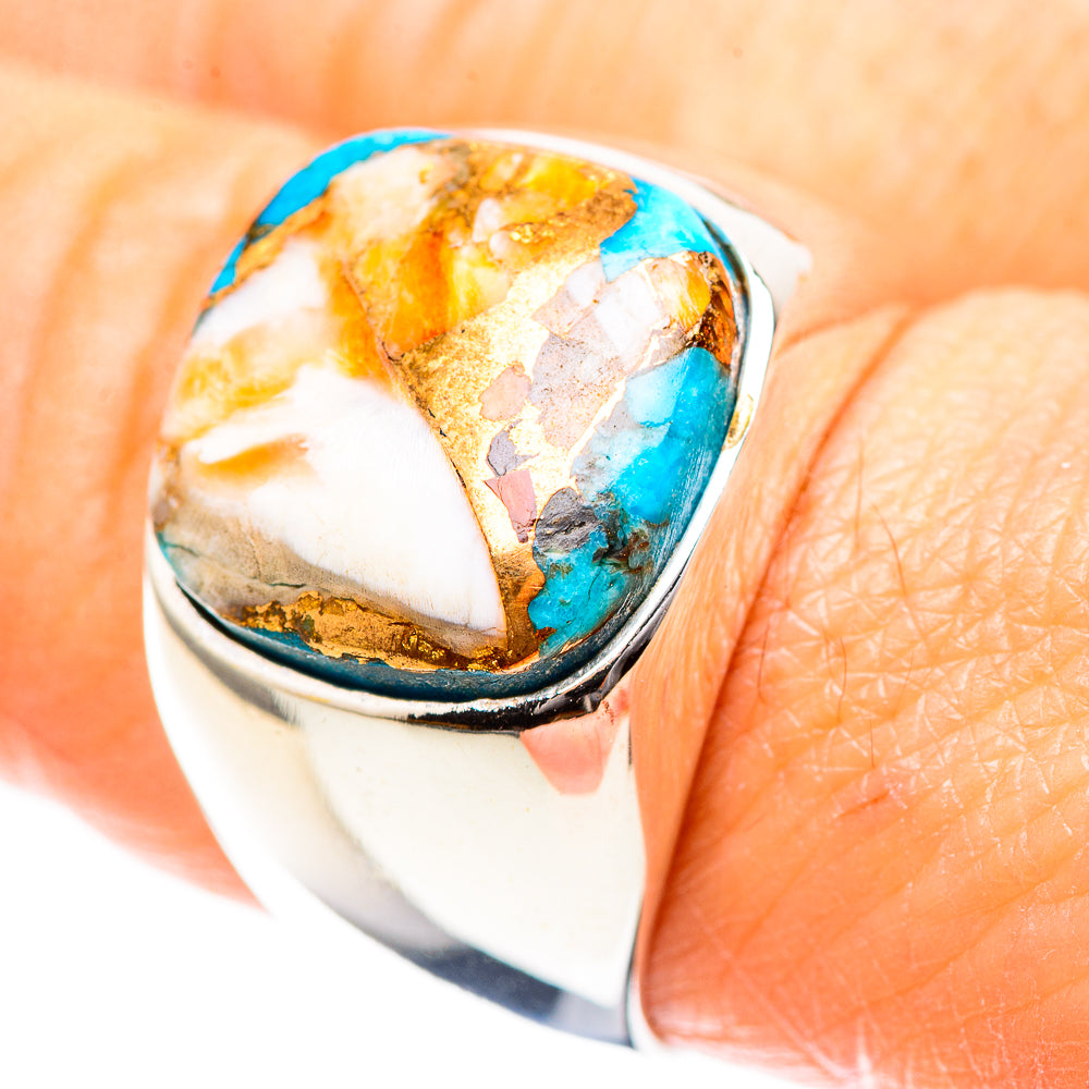 Spiny Oyster Turquoise 925 Sterling Silver Ring Size 8.5 (925 Sterling Silver) RING137293