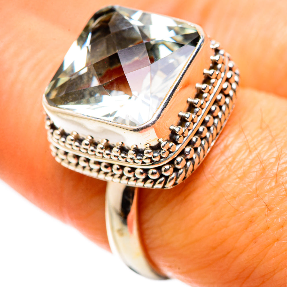 Green Amethyst Ring Size 8.5 (925 Sterling Silver) RING134850