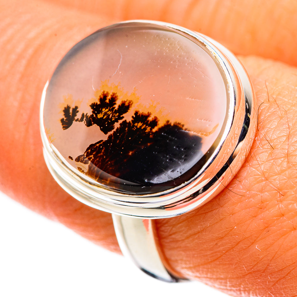Scenic Dendritic Agate Ring Size 8 (925 Sterling Silver) RING134580