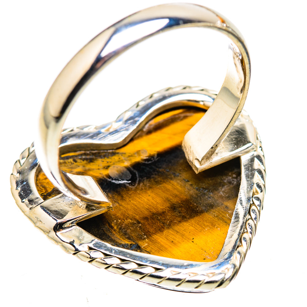 Large Tiger Eye Ring Size 10.75 (925 Sterling Silver) RING135771