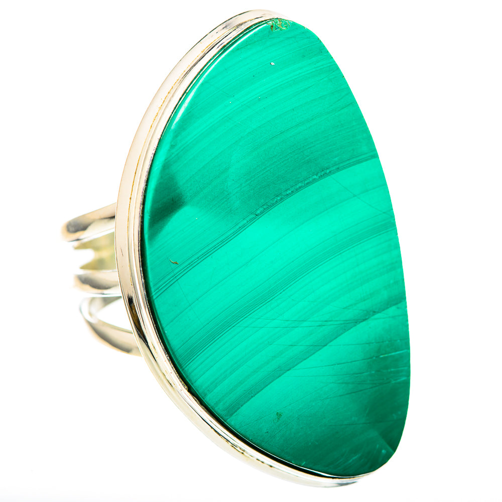 Huge Malachite Ring Size 9 (925 Sterling Silver) RING136343
