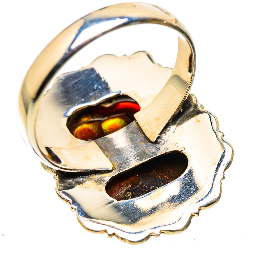 Large Mexican Fire Agate Ring Size 9.75 (925 Sterling Silver) RING136117