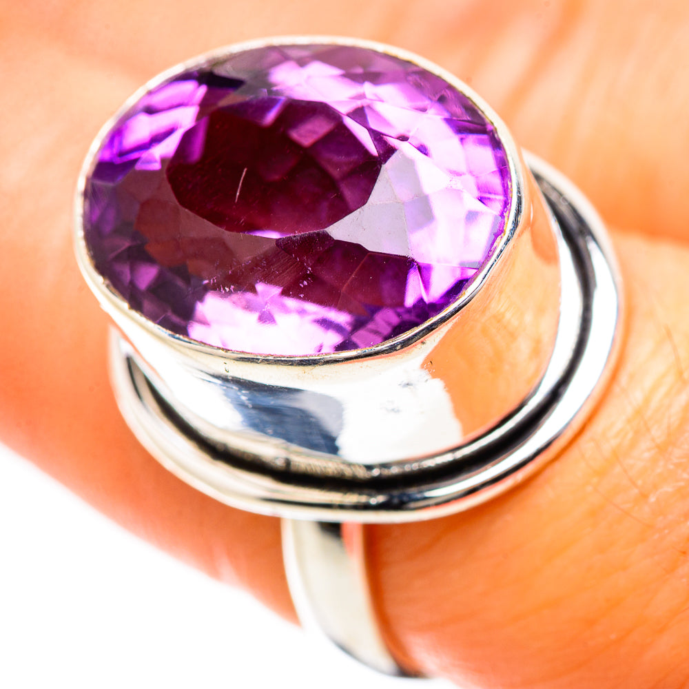 Faceted Amethyst Ring Size 7.25 (925 Sterling Silver) RING135513