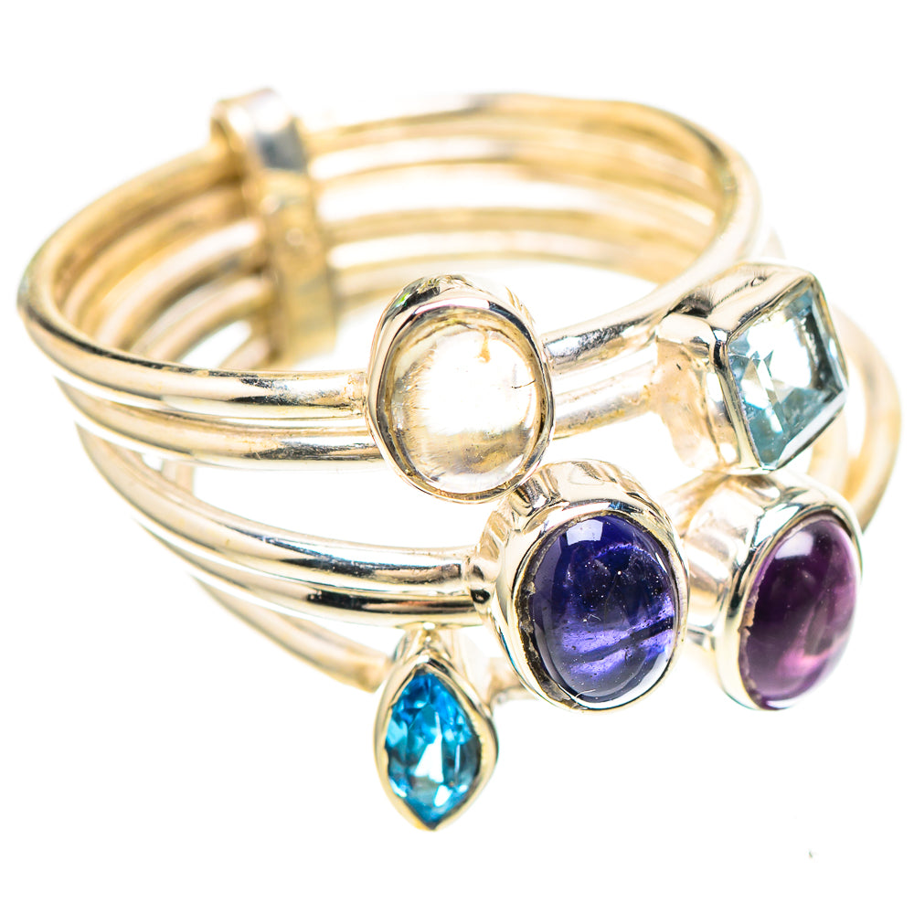 Amethyst, Tanzanite, Blue Topaz 925 Sterling Silver Ring Size 6.25 (925 Sterling Silver) RING137194