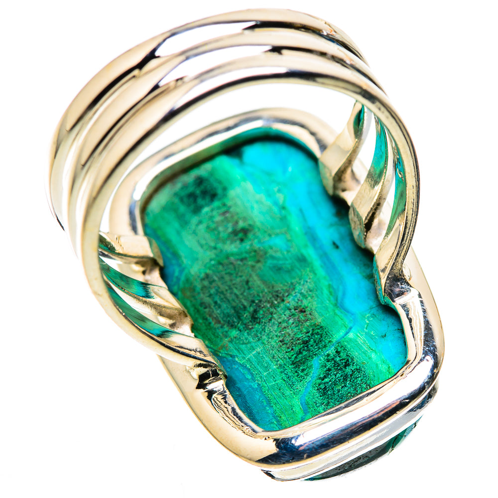 Large Malachite In Chrysocolla Ring Size 7.25 (925 Sterling Silver) RING136099