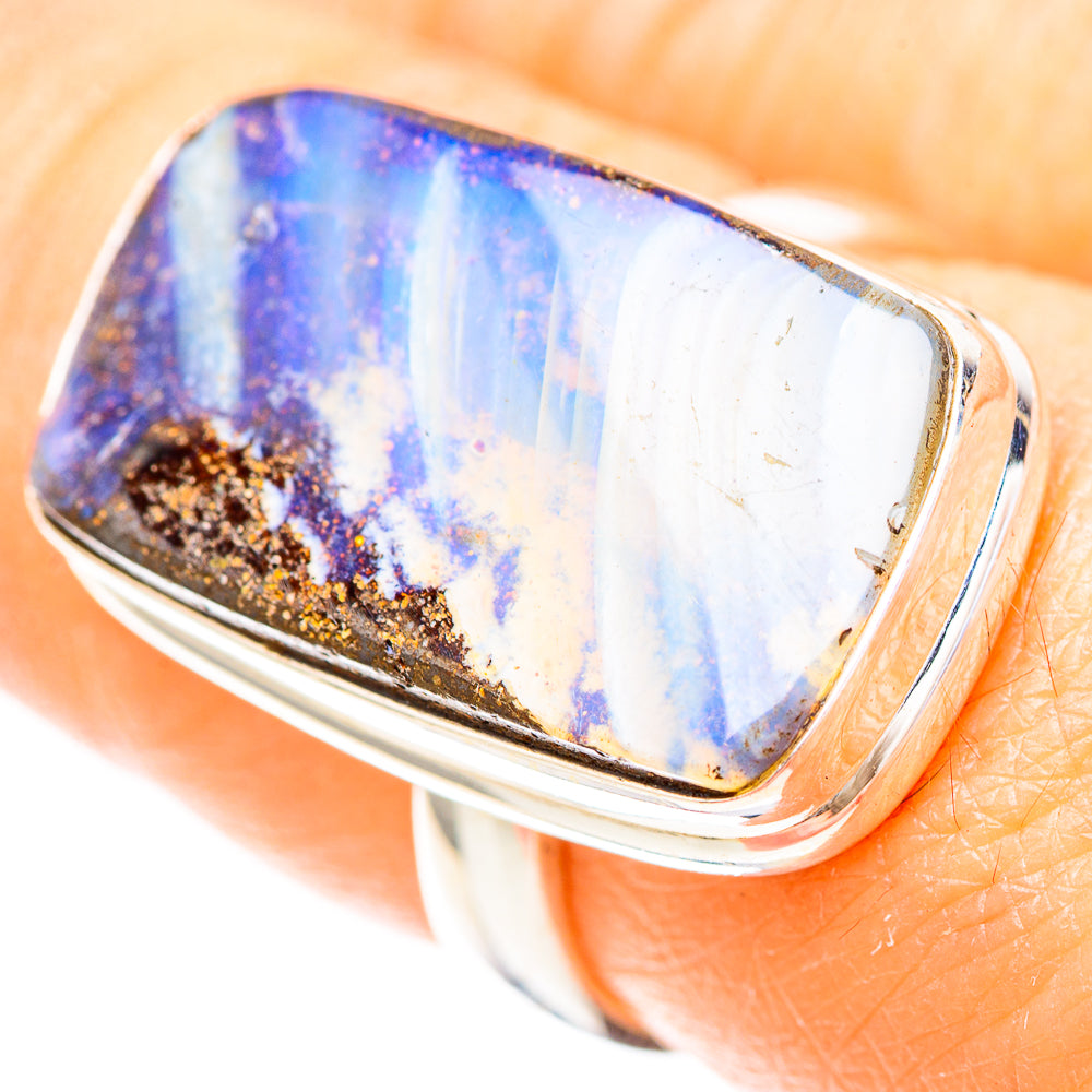 Australian Boulder Opal Ring Size 7 (925 Sterling Silver) RING137083