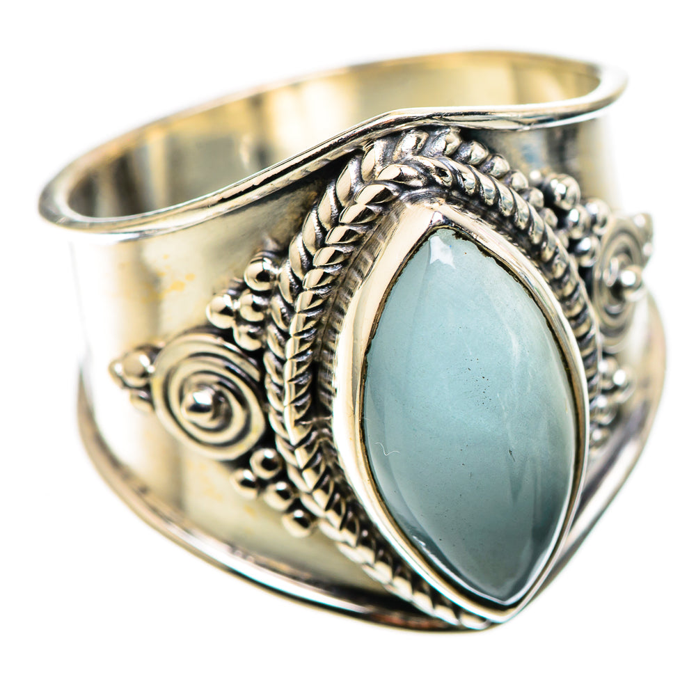 Natural Aquamarine Ring Size 6.75 (925 Sterling Silver) RING136009