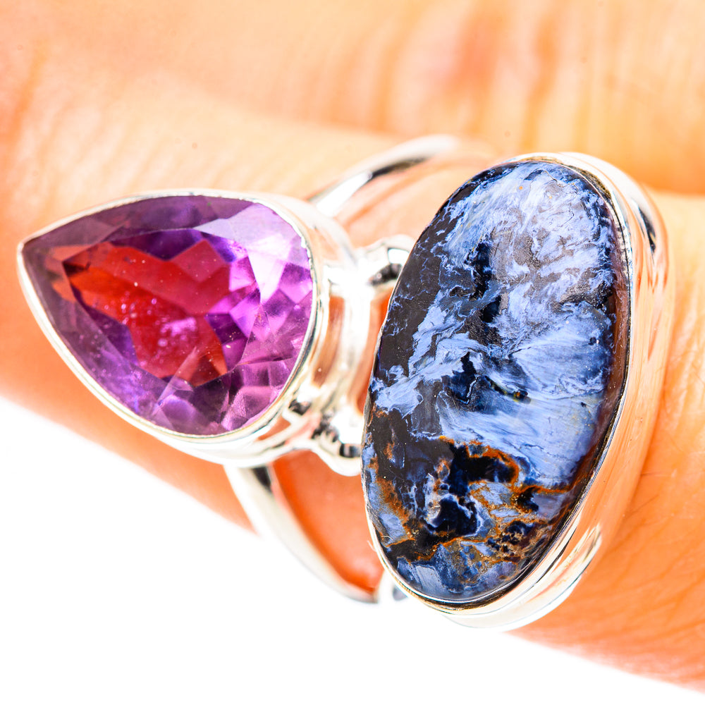 Pietersite, Amethyst 925 Sterling Silver Ring Size 6.75 (925 Sterling Silver) RING137188