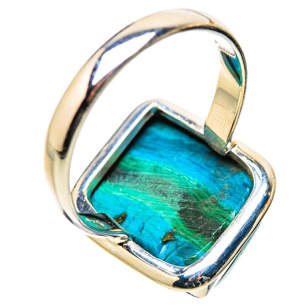 Anasilvercos Malachite In Chrysocolla Ring Size 12.75 (925 Sterling Silver)