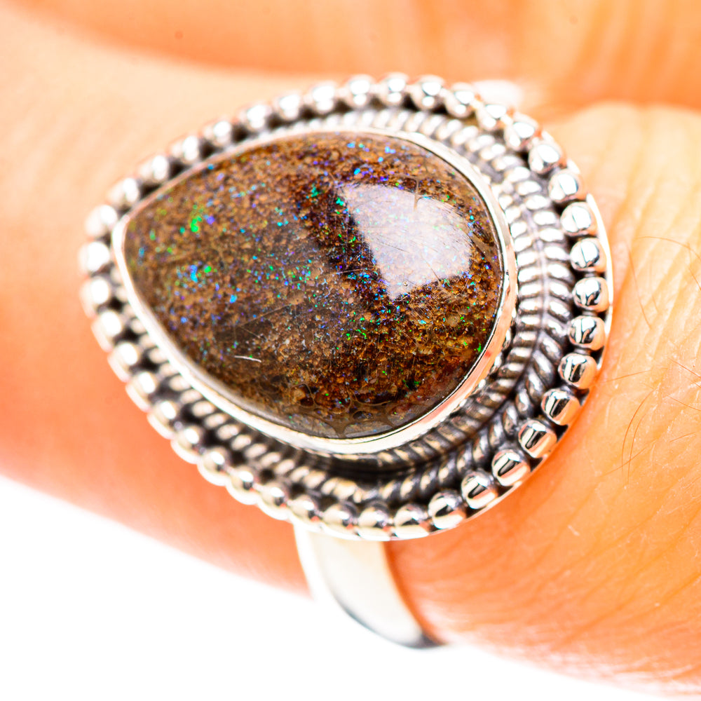 Andamooka Opal Ring Size 7 (925 Sterling Silver) RING136629