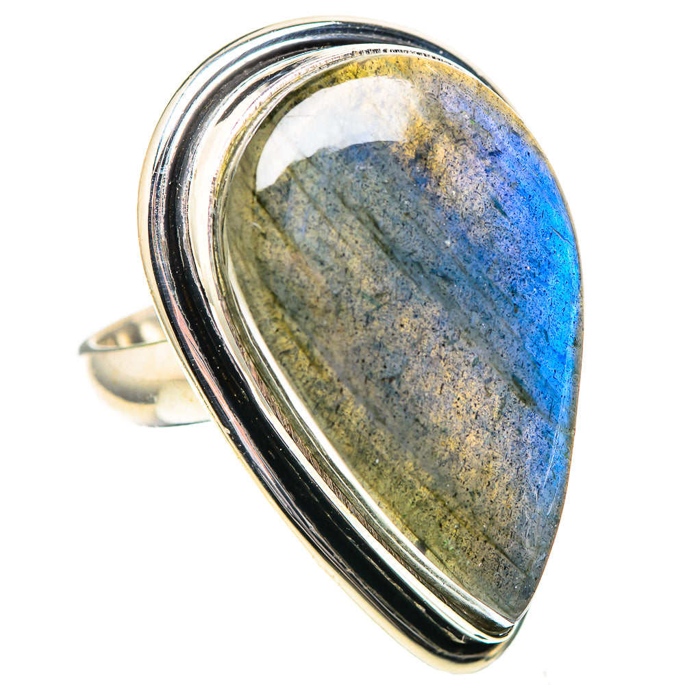 Large Labradorite 925 Sterling Silver Ring Size 7.5 (925 Sterling Silver) RING137543