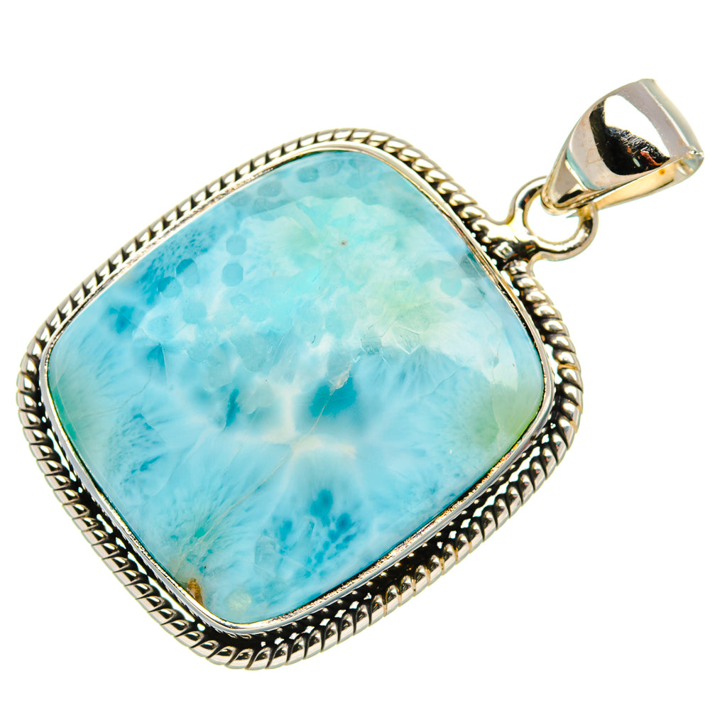 Larimar Pendant 1 1/2" (925 Sterling Silver) PD37560