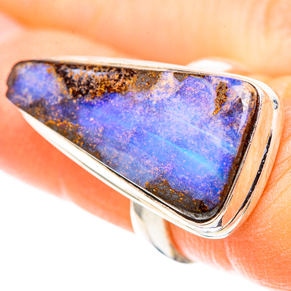 Australian Boulder Opal Ring Size 5.25 (925 Sterling Silver) RING136789