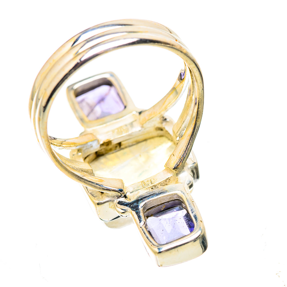 Rainbow Moonstone, Tanzanite Ring Size 6.75 (925 Sterling Silver) RING135287