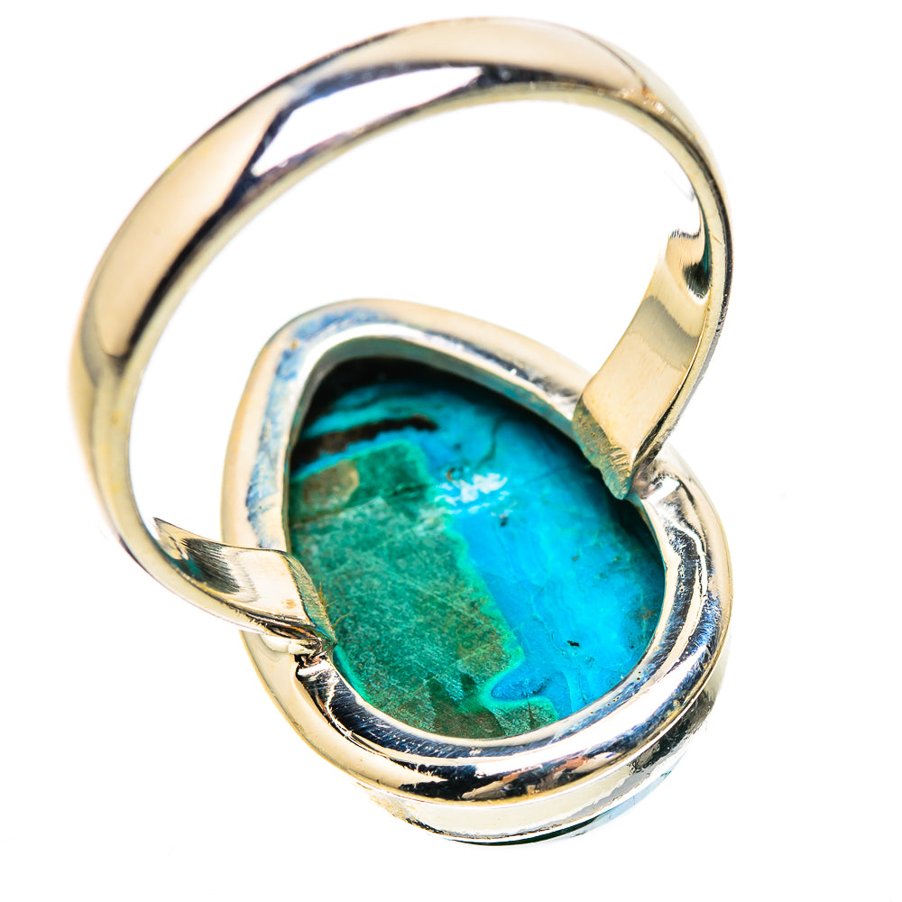 Malachite In Chrysocolla 925 Sterling Silver Ring Size 9.25 Ana Co R135304