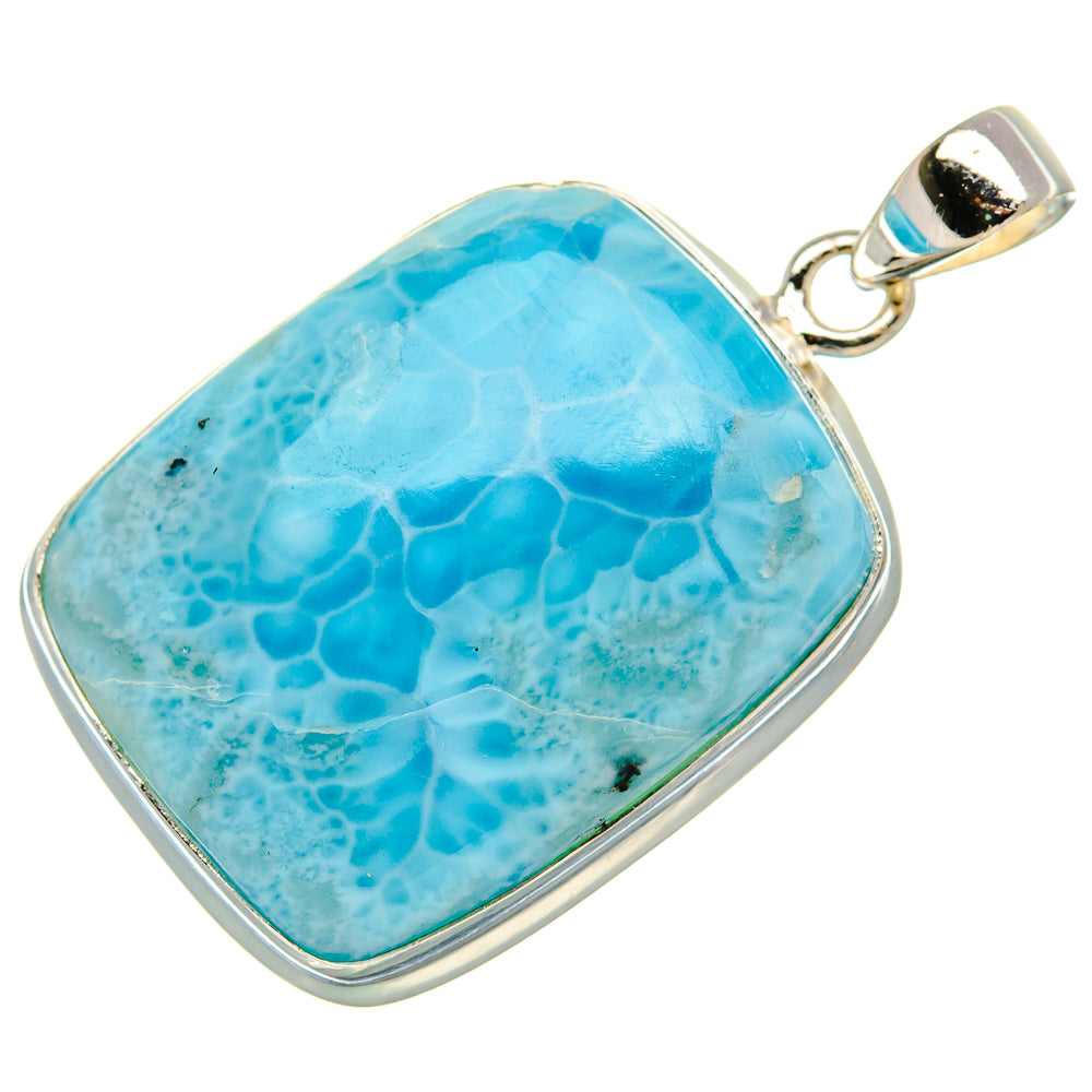 Larimar Pendant 1 1/2" (925 Sterling Silver) PD37453