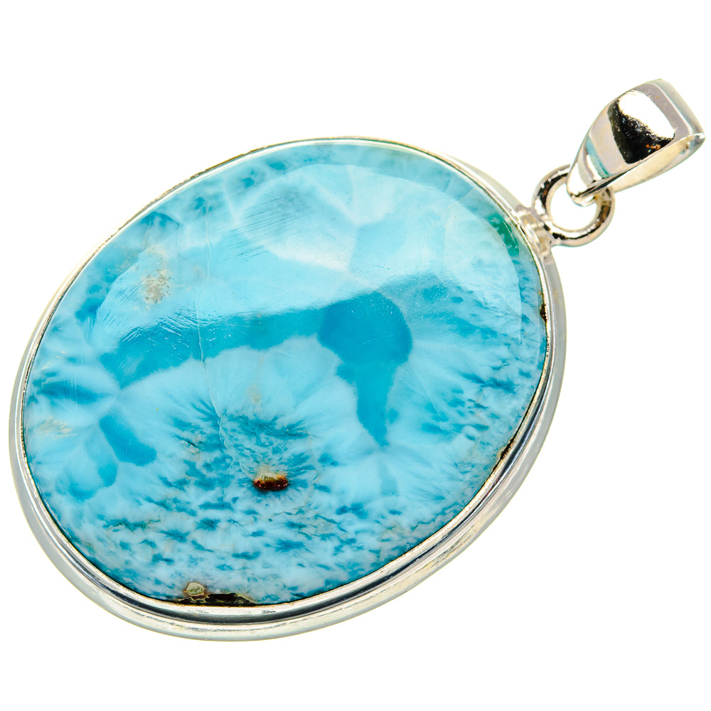 Larimar Pendant 1 3/4" (925 Sterling Silver) PD36966