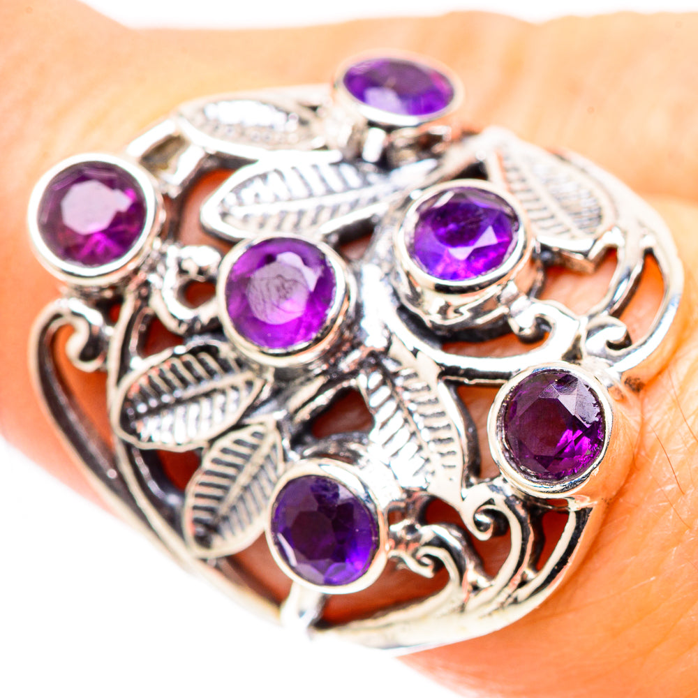 Faceted Amethyst 925 Sterling Silver Ring Size 7.25 (925 Sterling Silver) RING137465