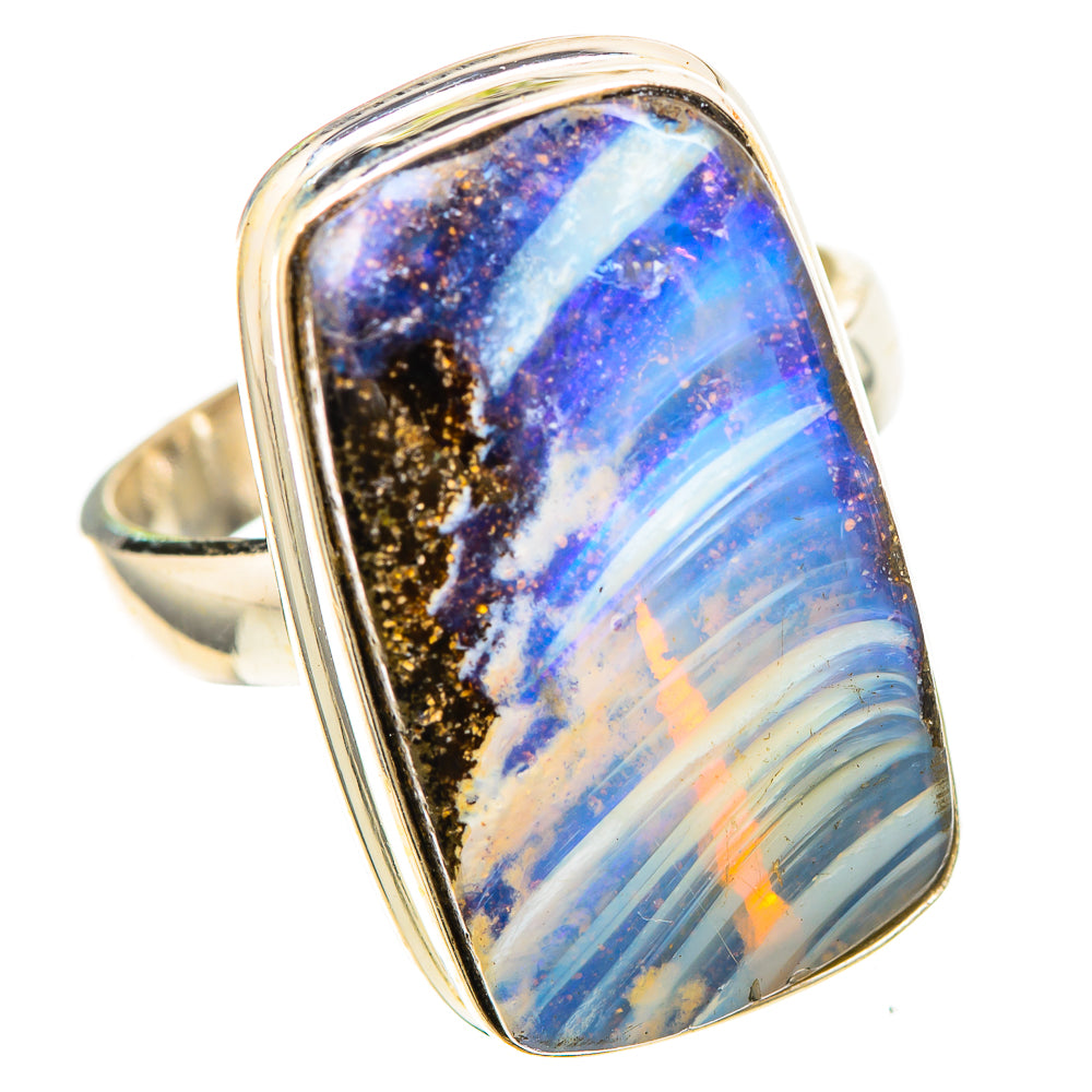 Australian Boulder Opal Ring Size 7 (925 Sterling Silver) RING137083