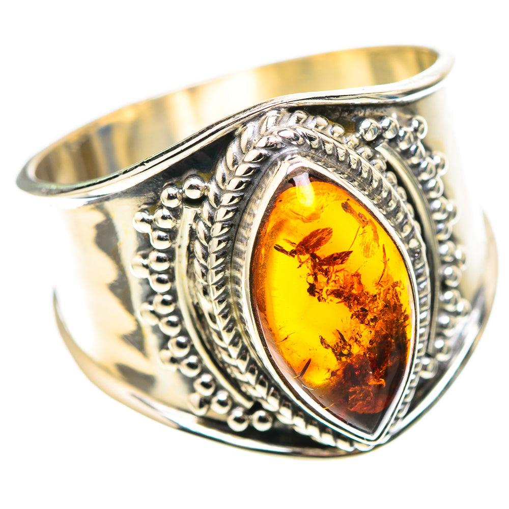 Baltic Amber Ring Size 9 (925 Sterling Silver) RING136775