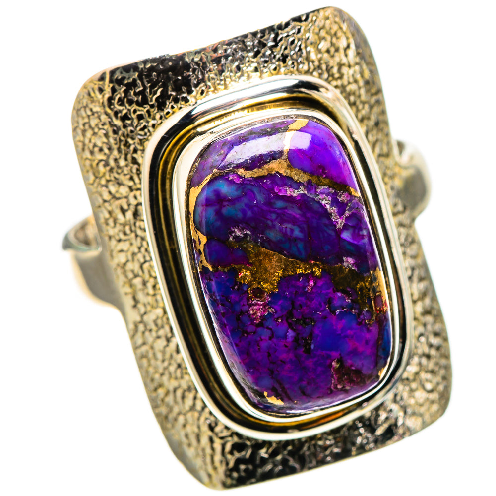Purple Copper Composite Turquoise 925 Sterling Silver Ring Size 9.25 (925 Sterling Silver) RING137705
