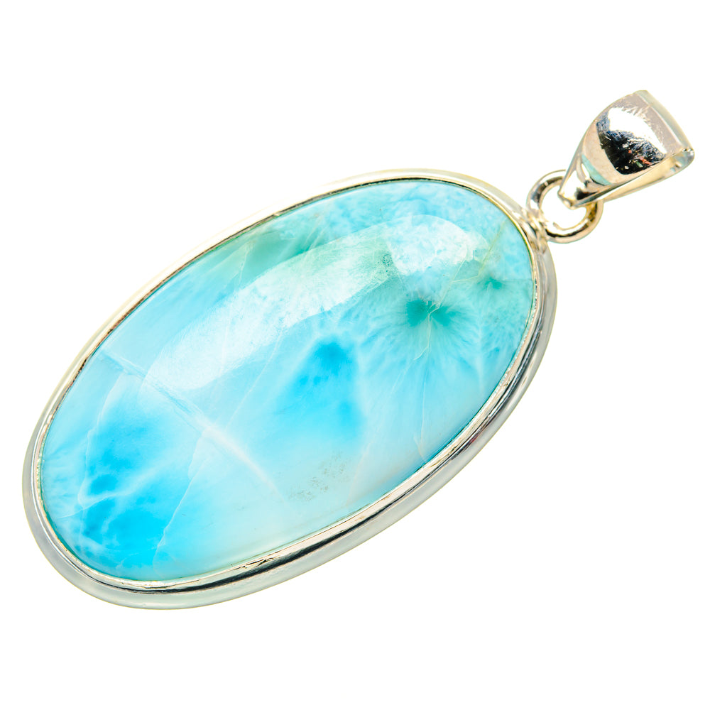 Larimar Pendant 1 3/4"  (925 Sterling Silver) PD36914