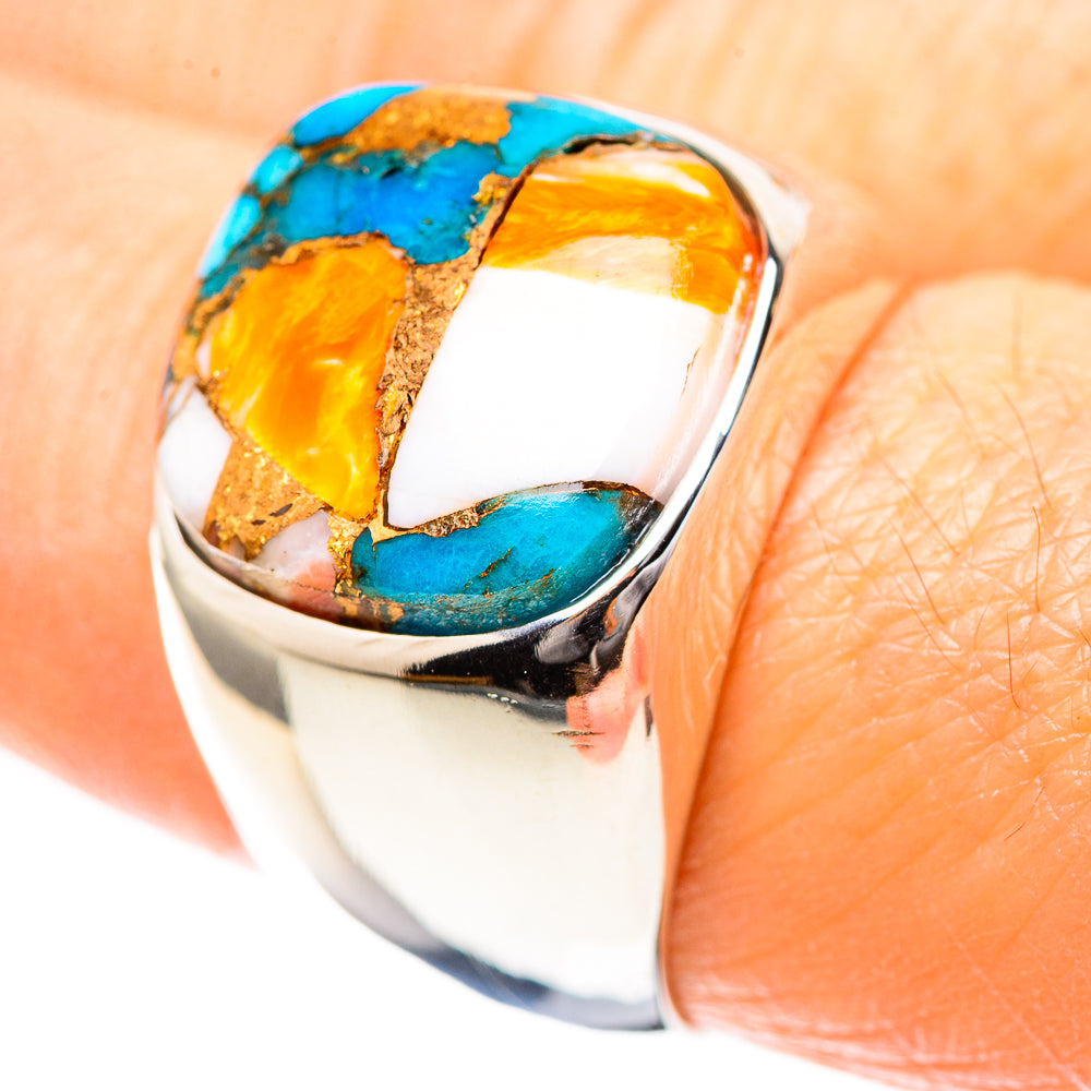 Spiny Oyster Turquoise 925 Sterling Silver Ring Size 8.25 (925 Sterling Silver) RING137262