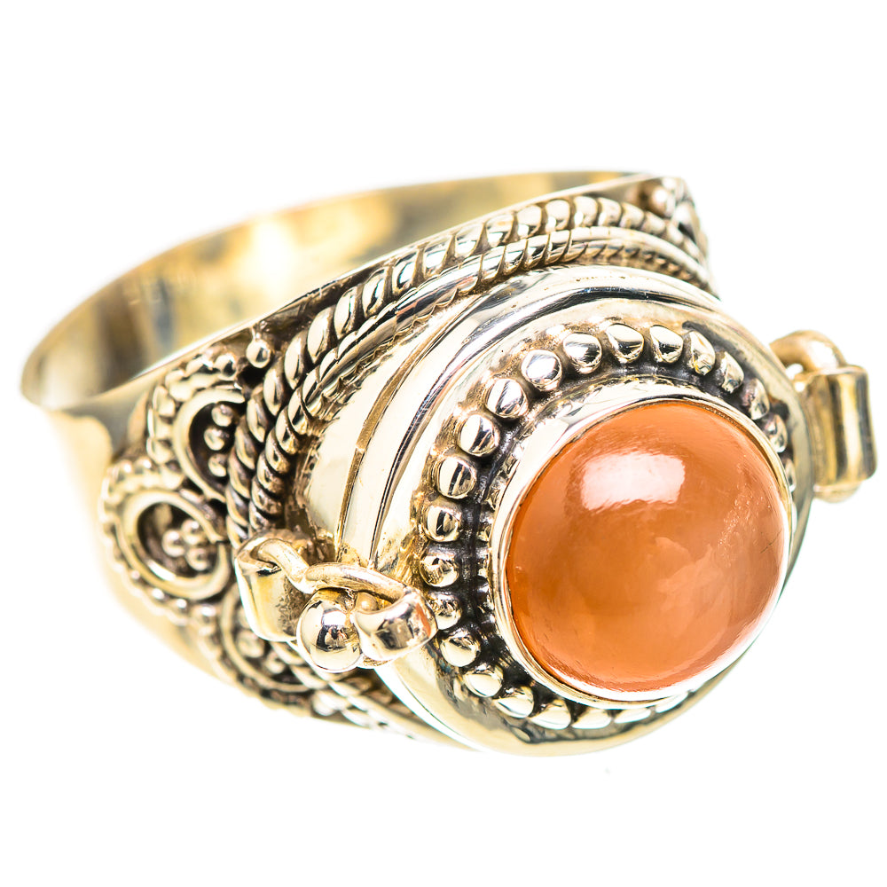 Poison Peach Moonstone 925 Sterling Silver Ring Size 9.75 (925 Sterling Silver) RING137247